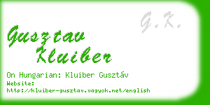 gusztav kluiber business card